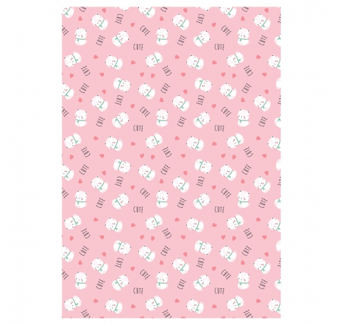 Упаковочная бумага глянц. 70*100см "Сute friends", 80 г/м2, дизайн 3
