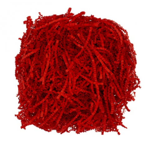 Бумажная гофрированная стружка (100 г), красная