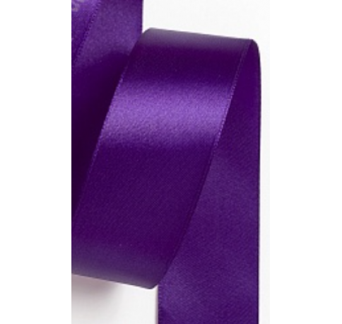 Лента атласная 4 см*25 ярд, темно-фиолетовый 035