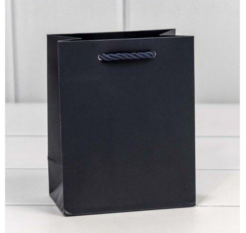 Пакет подарочный "Фактура" Синий 18*23*10 см 210г