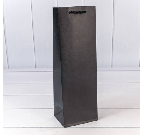 Пакет подарочный "Фактура-890" Черный 12*36*9 см 210г