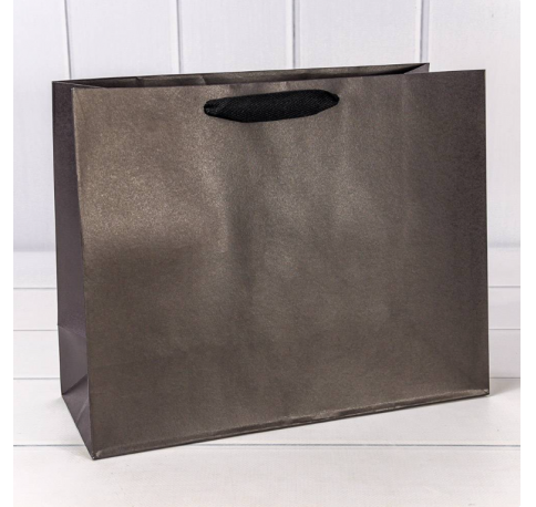 Пакет подарочный Крафт Чёрный 32*26*13 см 180г