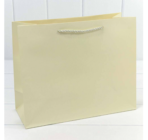 Пакет подарочный "Фактура" Бежевый 32*26*13 см 210г