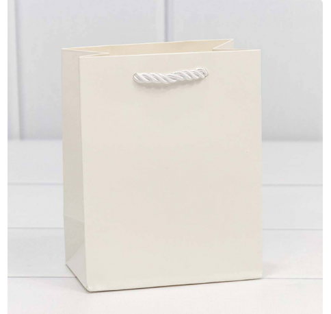 Пакет подарочный "Фактура" Белый 18*23*10 см 210г