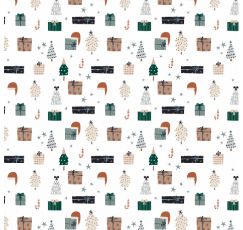 Коробка подарочная 200*200*30 мм, дизайн МО2025-4 с крафт/белым дном