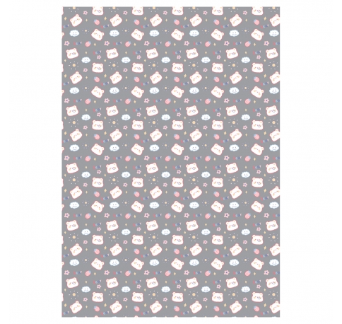 Упаковочная бумага глянц. 70*100см "Сute friends", 80 г/м2, дизайн 5