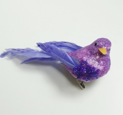 Птичка фиолетовая с блестками, 353