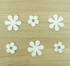 Набор из цветков белых деревянных ( 80 шт.)