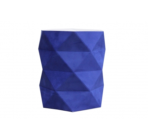 Коробка - ваза 17*20 см (бархат), темно-синяя