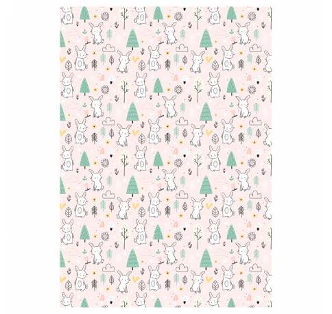 Упаковочная бумага глянц. 70*100см "Сute friends", 80 г/м2, дизайн 1