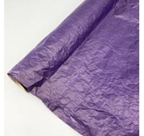 Флористическая крафт бумага жатая однотонная, 60 см x 5 м, темно-фиолетовый