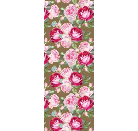 Бумага подарочная  70 см*100 см, малиновые и розовые цветы